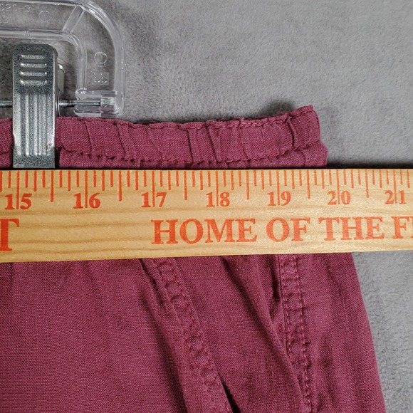 Caslon Pants Womens XL Pink Linen Wide Leg Pull On Minimal Classic Beach Casual - Picture 3 of 7